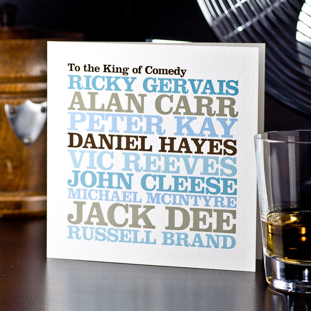 Personalised Celebrity ‘Comedian’ Card 