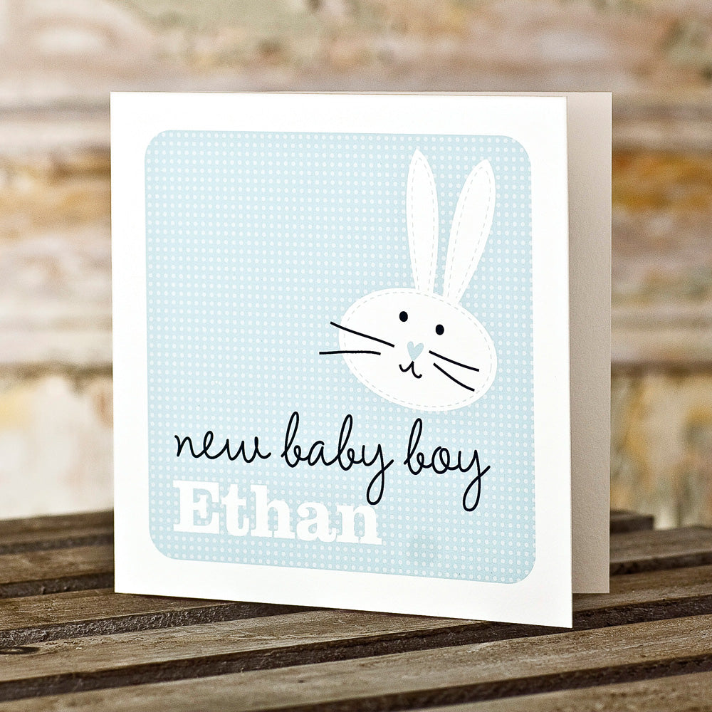 New Baby Boy - Bunny Blue