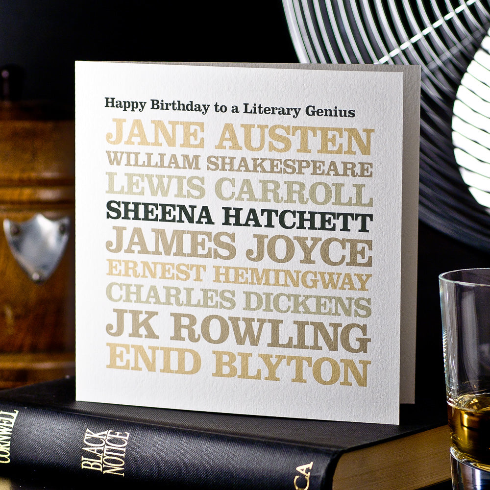 Personalised Famous ‘Author’ Card 