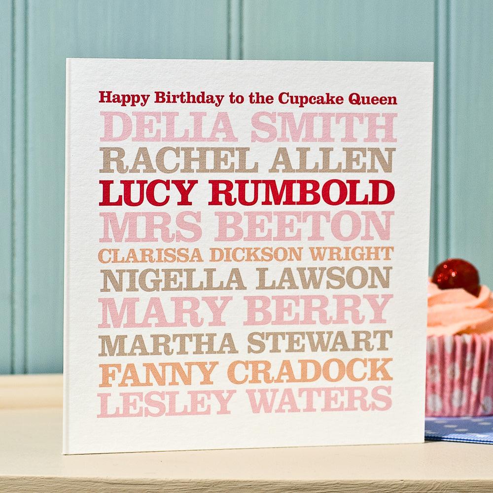 Personalised Famous ‘Baker’ Card 
