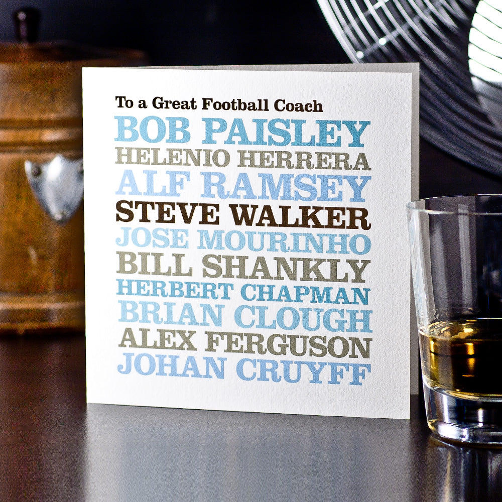 Personalised Famous ‘Football Coach’ Card 