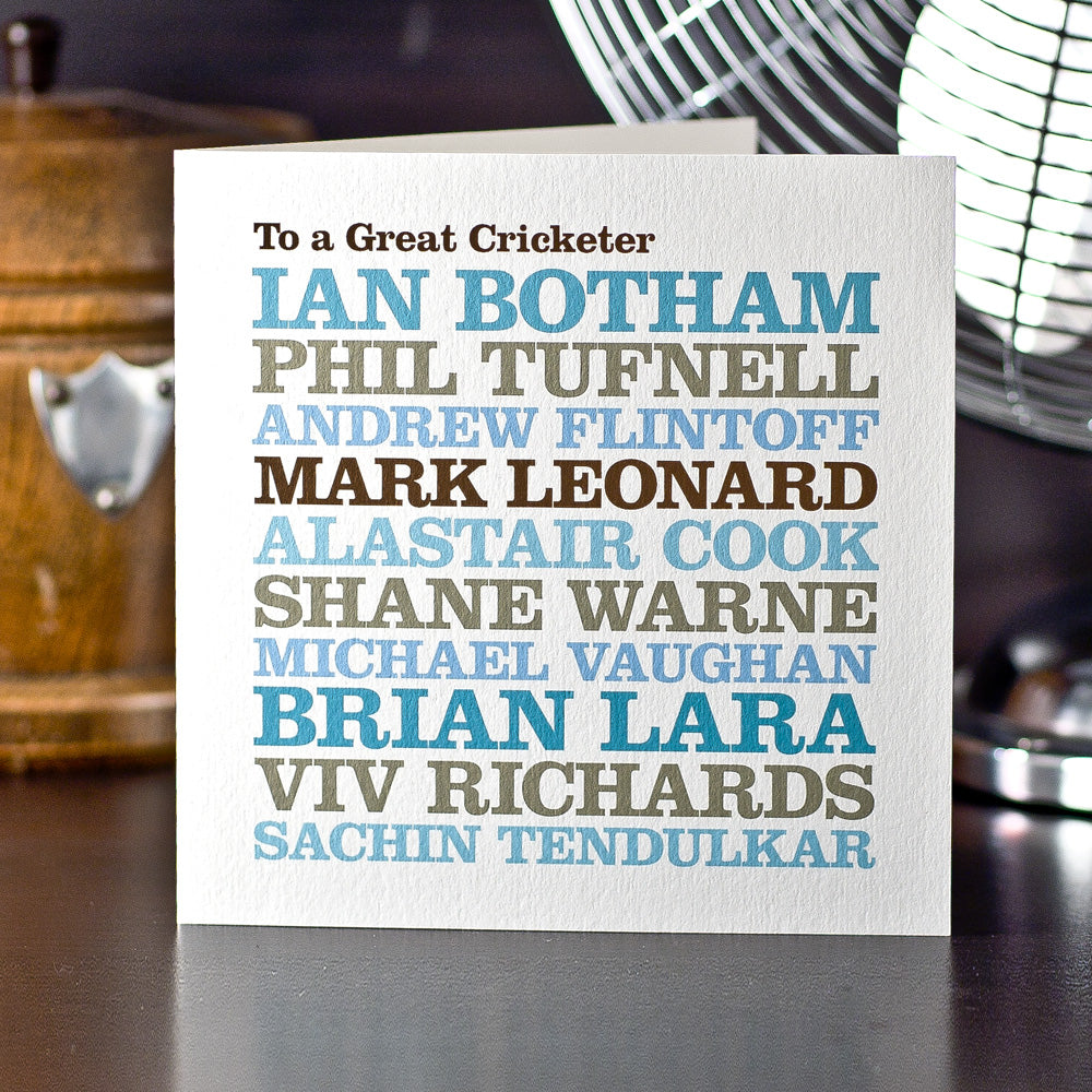 Personalised Celebrity ‘Cricket Player’ Card 