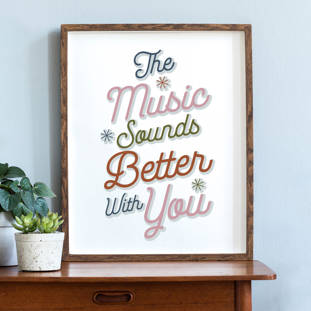 Personalised Song Lyrics Poster in Hygge