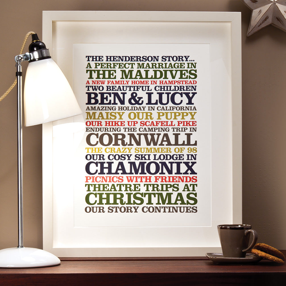 Personalised ‘Family Story’ Poster Print