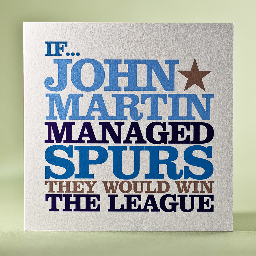 Personalised ‘Spurs Manager’ Card