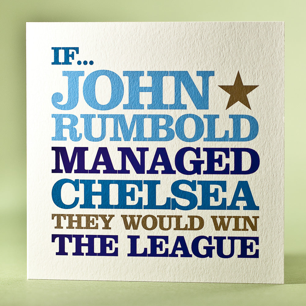 Personalised ‘Chelsea Manager’ Card