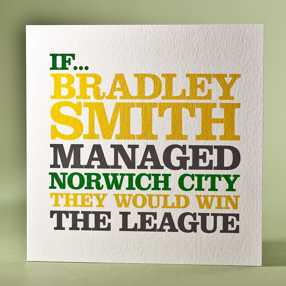 Personalised ‘Norwich City Manager’ Card