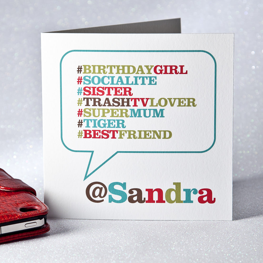 Personalised ‘Hashtag’ Card