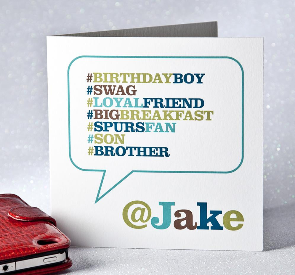 Personalised ‘Hashtag’ Card