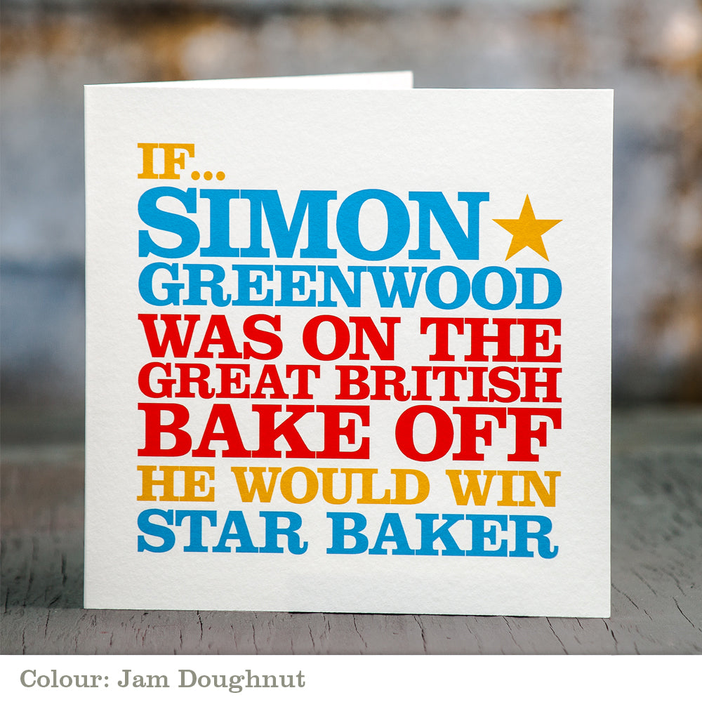 Personalised Star Baker Card