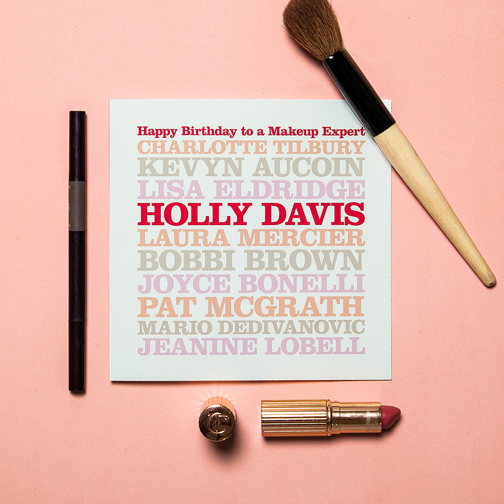 Personalised Celebrity ‘Makeup Expert’ Card 