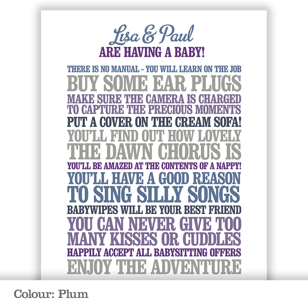 Personalised New Parents Print