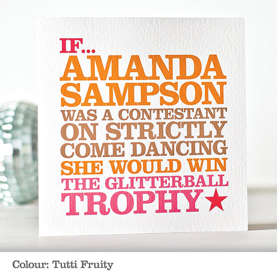 Personalised Strictly Come Dancing Card_Tutti Fruity