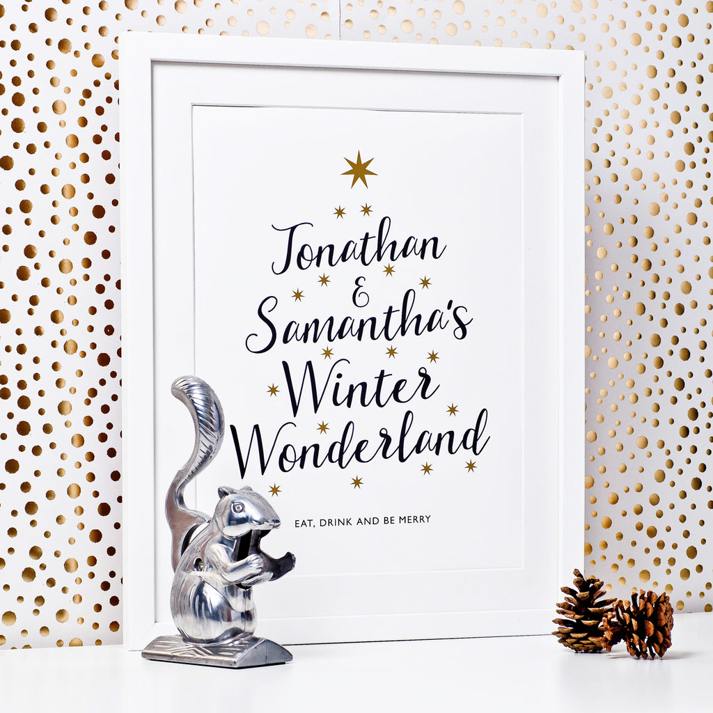 Personalised Winter Wonderland Print _couples name 1